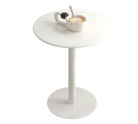White Small Side Tables with Pole Support and Metal Base Small Side Table 40cm/60cm Top End Table for Kitchen Dining Room Living Room Apartment Dining Room(60x60x72cm)