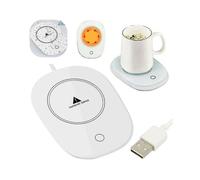 (white) Smart Electric Usb Cup Mug Tea/coffee/drink Warmer Heater Tray Mat 55/131f