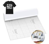 White Smart Iron on for Cricut Explore 3/Maker 3, Smart Heat Transfer Vinyl Rolls HTV 33 x 200 cm Smart Iron on Vinyl Film Plotter Self-Adhesive PU Plotter Film Textile for DIY Fabrics T-Shirts