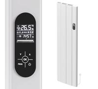 White Smart WiFi Electric Panel Radiator 1000W, 385 x 1600mm Vertical | Aluminium Construction, Energy Saving, App Controlled, Wall Mountable