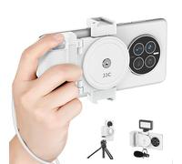 White Smartphone Hand Grip Holder Stabilizer for Selfie Vlog Video Recording Compatible with iPhone 14 13 12 11 XS X XR 8+ 8 7+ 7 6S+ 6S Galaxy Mate MI PIXEL Mobile