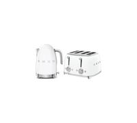 Smeg Bundle Set TSF03 4-Slice Toaster & KLF04 1.7L Variable Temperature Controlled Kettle - White