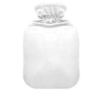 White Smoke Hot Water Bottle with Velvet Cover Hot Water Bag for Foot Bed Warmer Pain Relief Medium