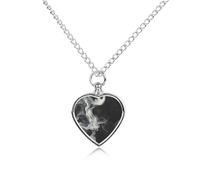 White Smoke Swirls Urn Necklace for Ashes Pet Dog Cat Cremation Jewellery Alloy Memorial Keepsake Pendant