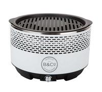 VFM - White Smokeless Bbq Grill - Alfresco, Charcoal, Coal Stove for Cooking, Portable, Easy To Use, Camping, Holidays, Summertime, Table Top, Small Bbq