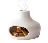 White Smudge Bowl Burner - 12.5cm Ceramic Incense Holder, Elegant Ash Catcher, Unique Spiritual Decor For Altar | Sacred Smudging Vessel For Home Yoga Meditation Room Healings
