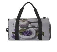White Snake And Flower Gym Bag Travel Duffel Bags for Men Women Large Weekender Bags Carry On Overnight Duffle Bag with Shoe Compartment for Workout, style, One Size