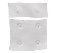 White Snap Popper Tape 18mm Wide for Sewing, Baby Clothes, Duvet Covers, Rompers, Jackets, Garments - Easy Sew Snap Fastening Press Stud Tape - 25mm Spaced - Washable & Durable, 10pcs