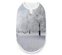 White Snow Tree Dog Shirt Quick Dry Breathable Pet T-Shirt Soft Stretchy Sleeveless Vest Dog Apparel S