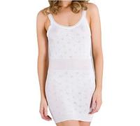 White Snowdrop Ladies French Neck Thermal Vest. Longer Length (Extra Large) White