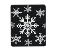 White Snowflake Mouse Pad with Non-Slip Rubber Base 8.3 x 10.3 in Mouse Mat with Stitched Edge Gaming Mousepad for Wireless Mouse Computer Laptop Home Office Desk Pad