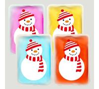 White Snowman Reusable Snap Heat Pack - Large Hand Warmers (4 Pack), Long Lasting Warmth