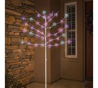 White Snowy Colourful Christmas Twig Tree Marco Paul Multi One Size