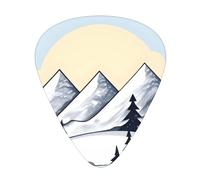 White Snowy Mountains 12 guitar picks per pack, available in 3 different thicknesses, suitable for electric guitars, ukuleles, etc.