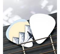 White Snowy Mountains Patterned guitar pick set - (thin/medium/thick), widely compatible with all kinds of stringed instruments,