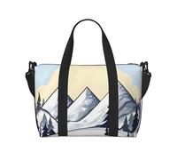 White Snowy Mountains Prints Handbag Crossbody Travel Bag Comfortable Lightweight and Waterproof Suitable for Travel and Everyday Use.