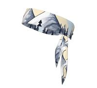 White Snowy Mountains Sports Headband, Unisex, Sweat-Wicking and Quick-Drying, Suitable for Running, Yoga, Tennis and Other Sports.