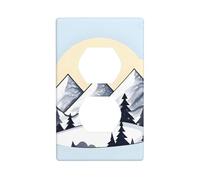 White Snowy Mountains Unbreakable Polycarbonate Switch Plate-1 Gang Screwless Wall Plate for Home Office