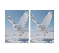 White Snowy Owl Passport Holder Ultra Slim Wallet Cover Case PU Leather Passports Cover for Women And Men