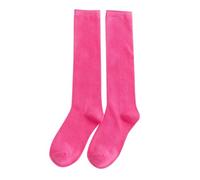 White Socks Warm Christmas Fashion Windproof Printing Mid Tube Socks Long Tube Cotton Ladies Socks Multipack Cotton (Hot Pink, One Size)