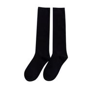 White Socks Warm Christmas Fashion Windproof Printing Mid Tube Socks Long Tube Cotton Ladies Socks Multipack Cotton (Black, One Size)