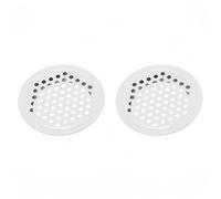White Soffit Vents 35mm Stainless Steel Circular Round Mesh Hole Air Vents for Kitchen Bathroom Cabinet Wardrobe (Flat, 20Pcs)