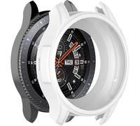 (White) Soft Silicone Protector Case Cover Shell Protective Frame Skin for Samsung Galaxy Gear S3 Frontier & SM-R800 46mm Smart Watch