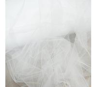 White Soft Tulle Veiling Fabric 150cm Wide - Sold by the metre