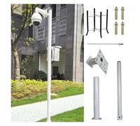 White Solar Panels/Camera Mounting Bracket Pole, Universal CCTV Pole Waterproof & Rustproof, Extra-long Surveillance Post Stand for Farm & Estate(A,78.7in/200cm)