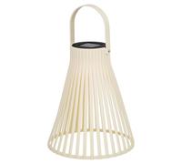 (White) Solar Powered Lantern LED Warm White Light Indoor Outdoor Decor & Handle Battery