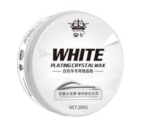 White Solid Car Wax Paste - Easy To Clean Wax, Scratch Remover Paste, Car Care Product | Solid wwax For White Vehicles Including SUV, RV, Cleans And Protects Metal Logos, Glass Surfaces, Headlights