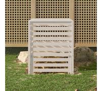 White Solid Pine Garden Compost Bin Wooden Outdoor Composter Compost Box