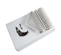 White Solid Wood Kalimba 17-Key Thumb Piano With Tuning Hammer And Accessories For Beginners Thumb Piano (Color : 01)