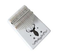White Solid Wood Kalimba 17-Key Thumb Piano With Tuning Hammer And Accessories For Beginners Thumb Piano (Color : 03)