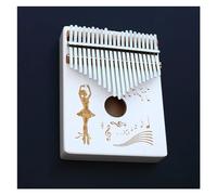 White Solid Wood Kalimba 21 Key Thumb Piano With Tuning Hammer And Accessories For Beginners Thumb Piano (Color : 04)