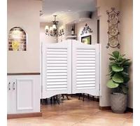 White Solid Wood Swinging Cafe Doors Interior Saloon Style Auto Close Barn Door 31.5"x39.4" for Bar & Porch Durable & Elegant Design