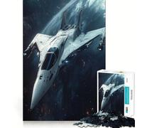 White Spaceship in Orbit 1000-piece Puzzle for Teenagers Mind Skill Fun Uniform Size Precise Pieces Relaxing Indoor Group Activity (50x75cm)