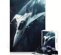 White Spaceship in Orbit Jigsaw Puzzles for Teenagers 1000 Pieces Brain Wellness Mind Calming Fun Perfect Lock (50x75cm)