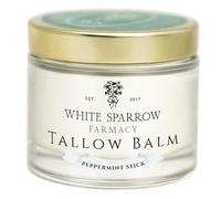 White Sparrow Farmacy Organic Grass Fed Tallow Balm - (Peppermint) Organic Tallow from 100% Grass Fed Cows & All Organic Ingredients. For Face and Body. (2.0 oz)