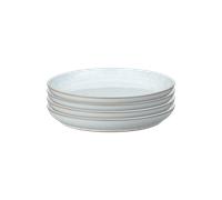 White Speckle Coupe Medium Plates - Set Of 4 -