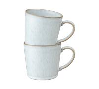 White Speckle Mugs - Set Of 2 -