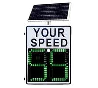 White Speed Display Radar Traffic Warning Sign, 24"x35"/20"x27" LED Variable Speed Limit Sign Radar Vehicle Feedback Signage for Roadway Safety, with Accessories 50 * 70cm