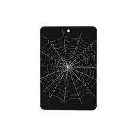 White Spider Web On Black Minimalist Car Air Fresheners 4 Pcs Hanging Scented Cards Fragrance Scented Cards For Car Aromatherapy Tablets