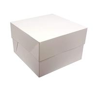 White SQUARE Cake BOXES - PACKS OF 5 - perfect for Birthday Wedding Cakes (10 Inch)