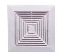 White Square Extractor Vent 100mm Snap Design(200mm)