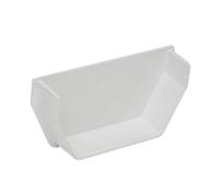 White Square Gutter Internal Stop End, Freeflow 114mm Rain Water Systems