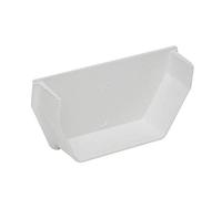 White Square Gutter Internal Stop End, Freeflow 114mm Rain Water Systems