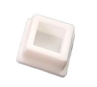 White Square Silicone Sealing Cover, T Type Flexibility Hole Soft Rubber Protective Cap 1piece(12.6MM)