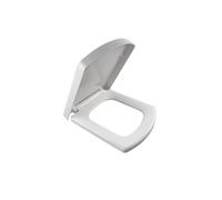 White Square Soft Close Toilet Seat with Quick Release - Ashford