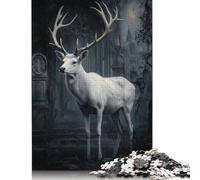 White Stag in Ruinsre Paper Jigsaw Puzzles for Adults 1000 Piece Toys Family Jigsaw Games Birthday Puzzle Educational Boys Girls 1000pcs (38x26cm)